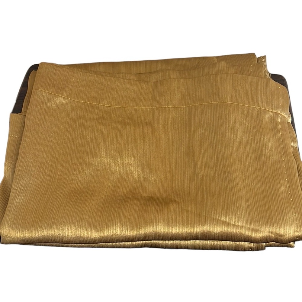 Gold Tone Window Treatments Window Panels Curtains 2 PC
